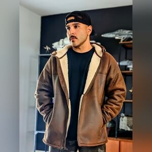 Leather "Bane" Coat Men's Medium